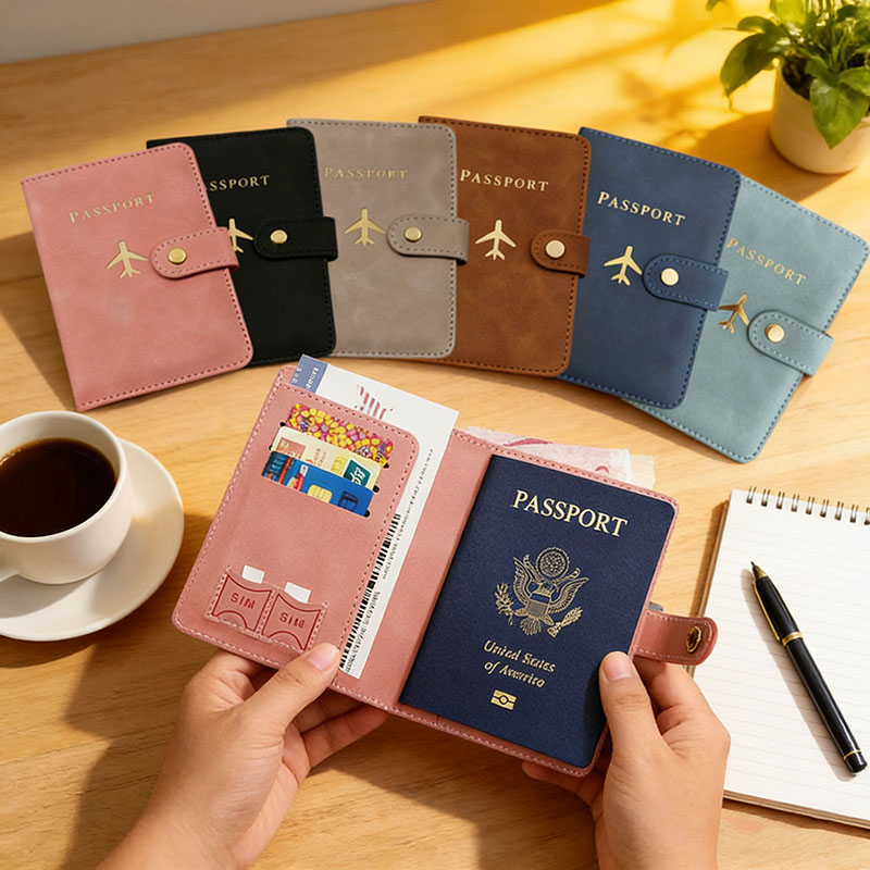Leather Passport Cover - Leather Passport Holder Covers Case for