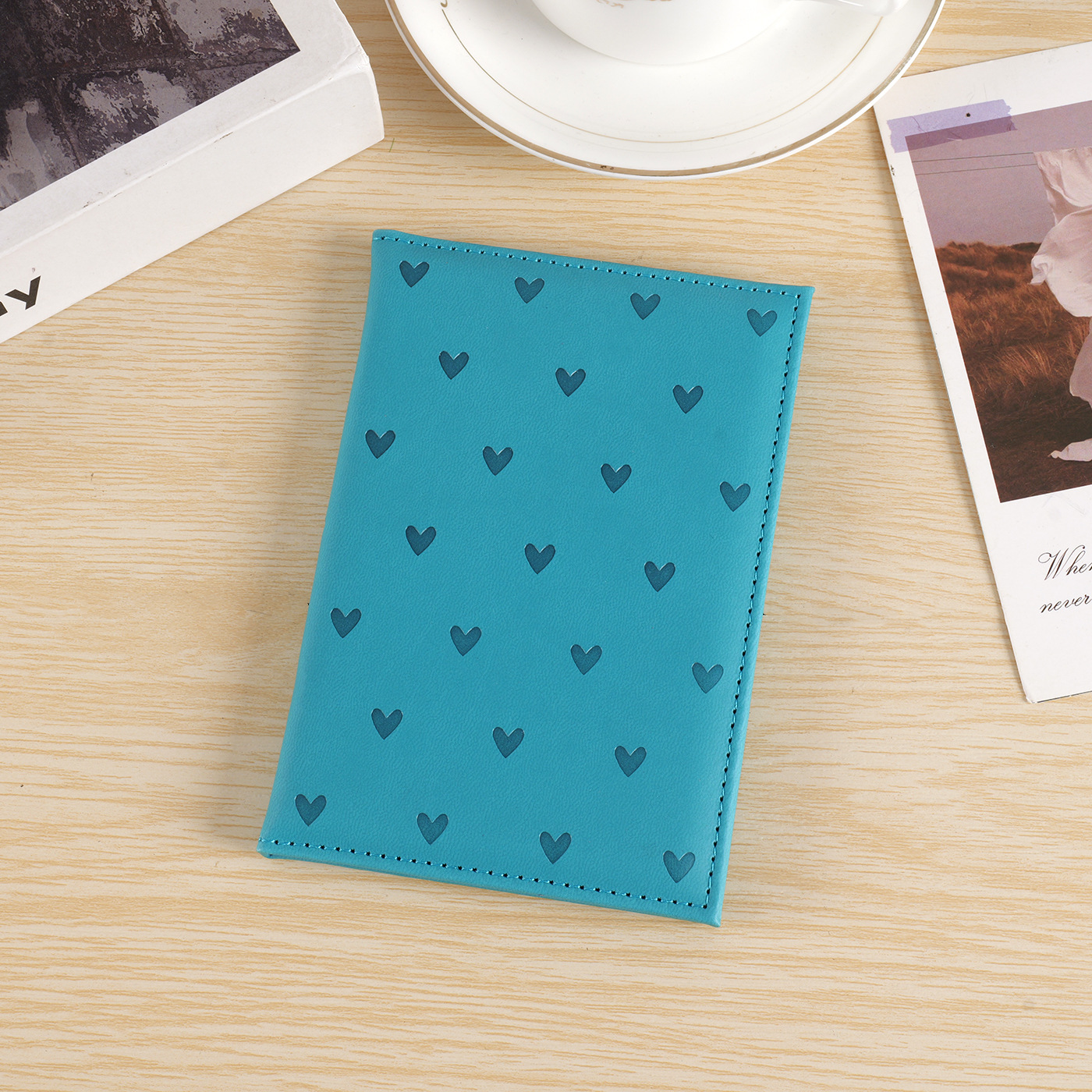 Cute Heart Print Passport Cove - Leather Passport Cover review and price