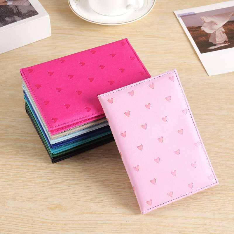 Cute Heart Print Passport Cove - Leather Passport Cover review and price